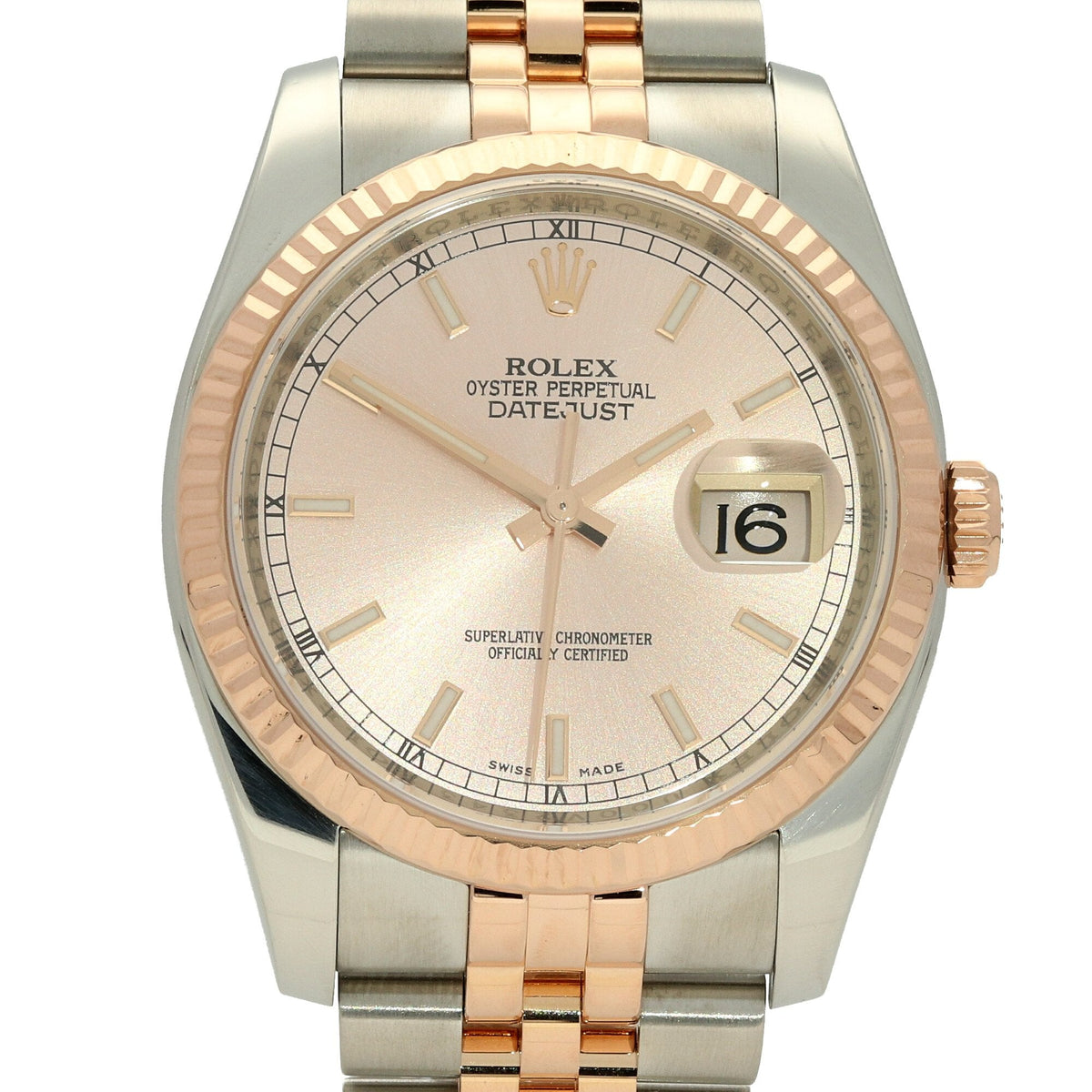 Datejust 116231 - Steel and Rose Gold - Pink Dial - 2017