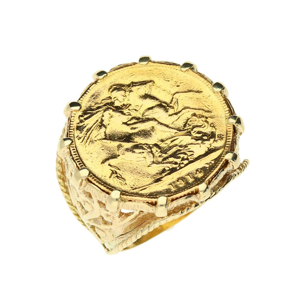 Gold 1914 Full-Sovereign Ring - 16.2g