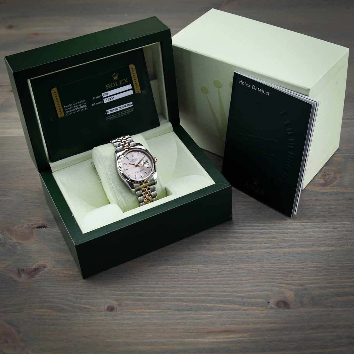 Datejust 116231 - Steel and Rose Gold - Pink Dial - 2017