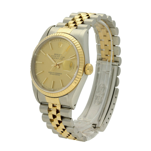 Datejust 16233 - Gents Watch - Gold Dial - 1990