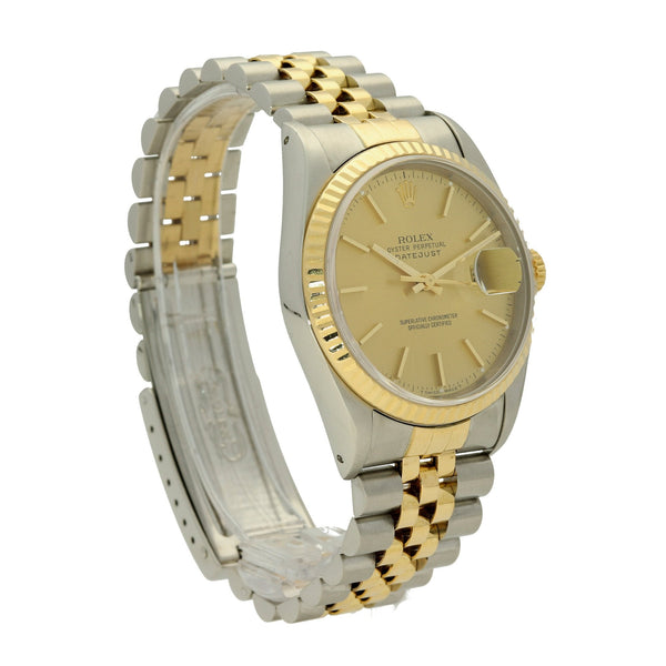 Datejust 16233 - Gents Watch - Gold Dial - 1990