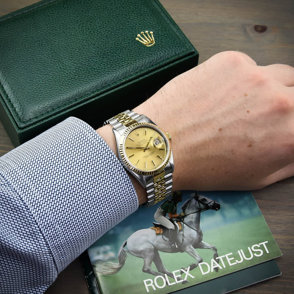 Datejust 16233 - Gents Watch - Gold Dial - 1990