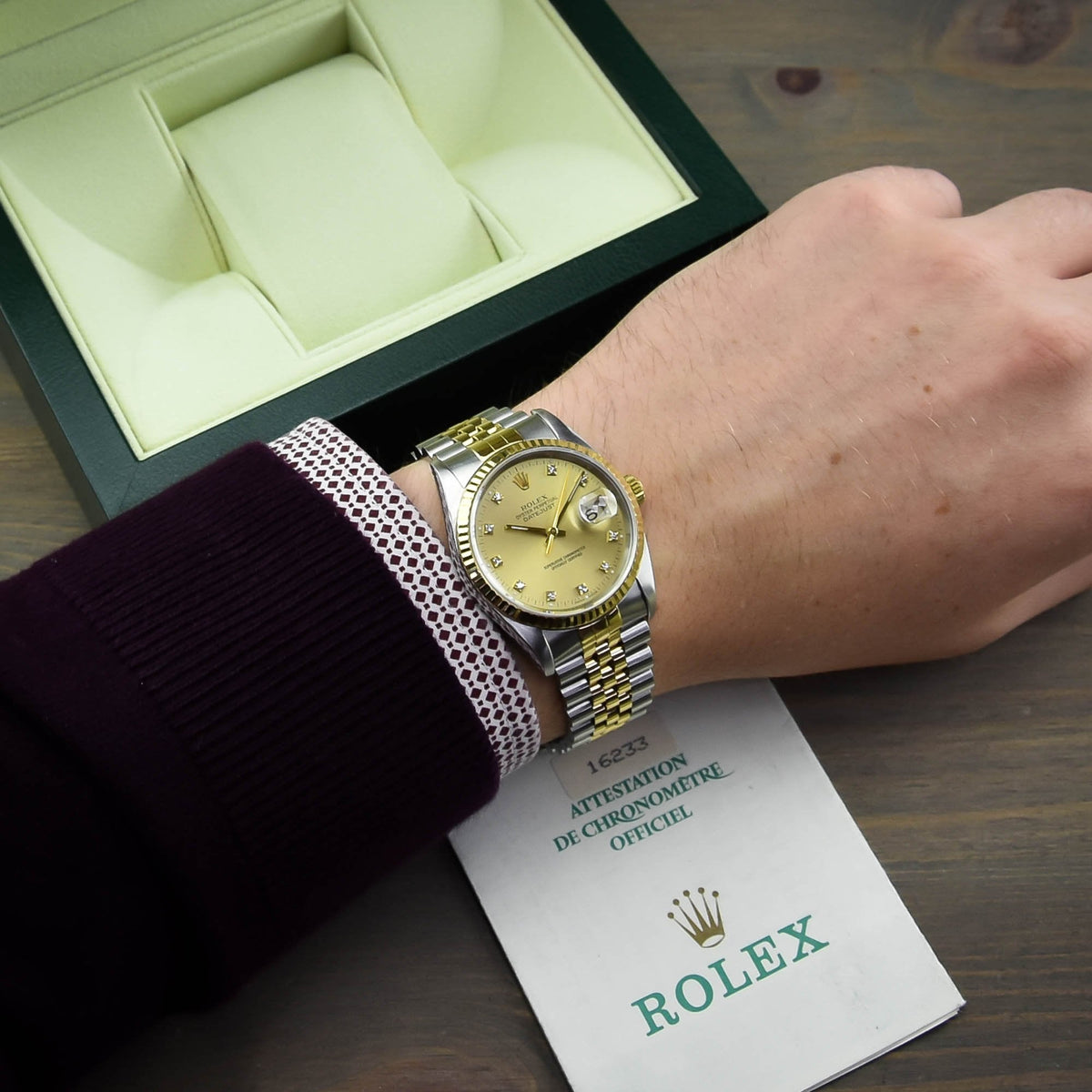 Datejust 16233 - Gents Watch - 1990 - Diamond Dial