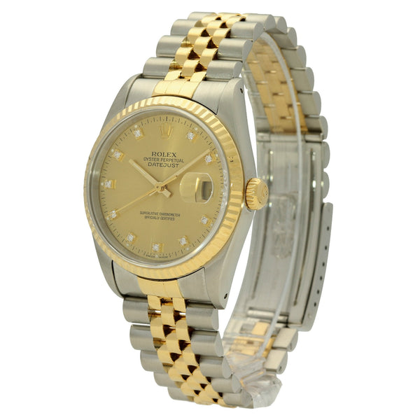 Datejust 16233 - Gents Watch - Champagne Diamond Dial - 1991