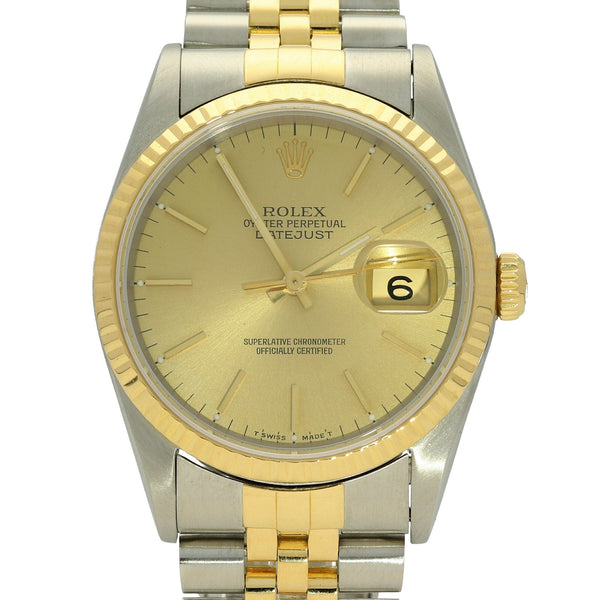 Datejust 16233 - Champagne Baton Dial - 1994