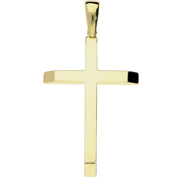 Large Solid 9ct Yellow Gold Cross - 19.1g