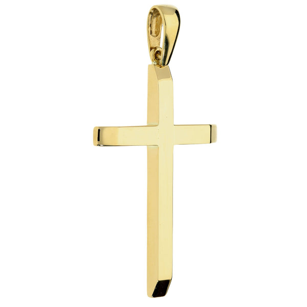 Large Solid 9ct Yellow Gold Cross - 19.1g