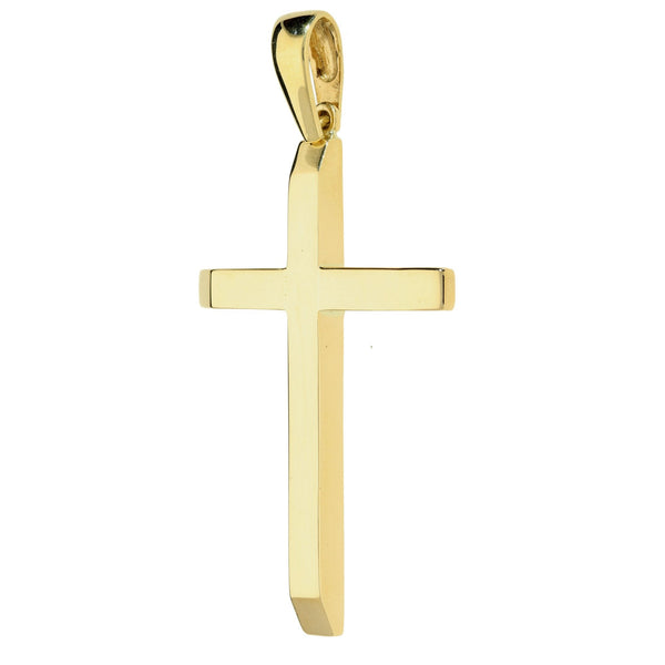 Large Solid 9ct Yellow Gold Cross - 19.1g