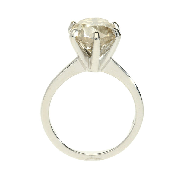 18ct White Gold Large Diamond Engagement Ring - 3.77ct
