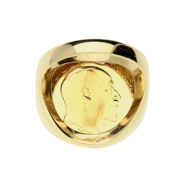 1909 King Edward VII Half Sovereign Ring - 8.3g - Size P