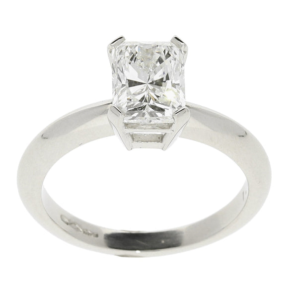 Certified Diamond Platinum Engagement ring - 1.71ct