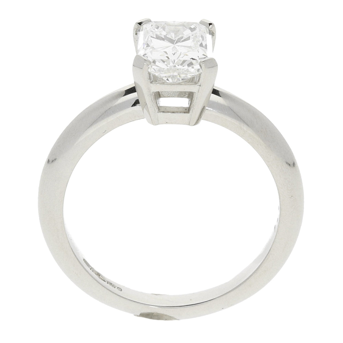 Certified Diamond Platinum Engagement ring - 1.71ct
