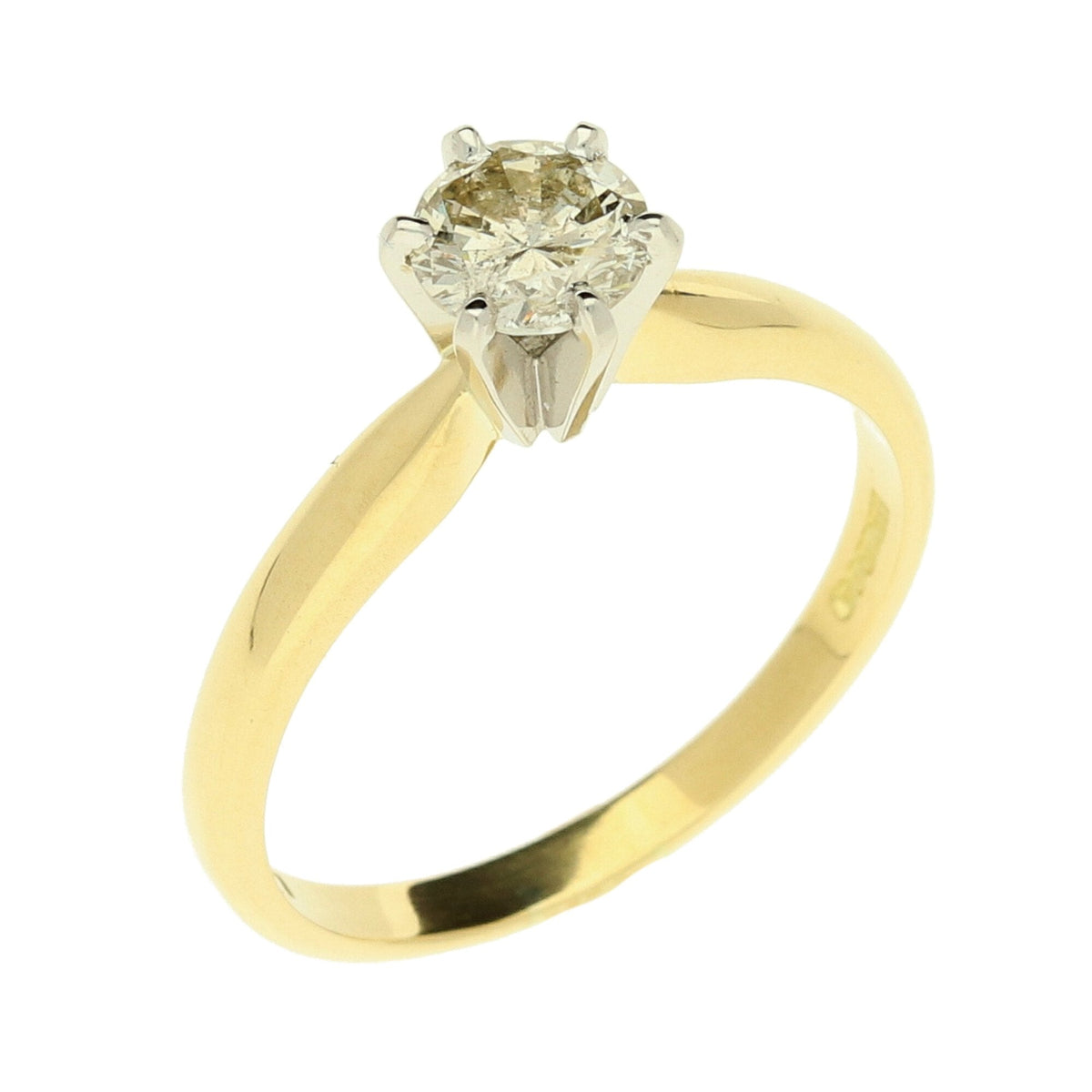 18ct Yellow Gold Engagement Ring - Size N - 0.57ct