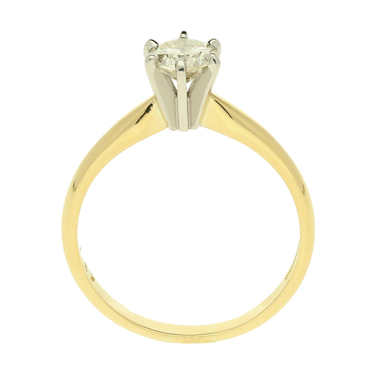 18ct Yellow Gold Engagement Ring - Size N - 0.57ct