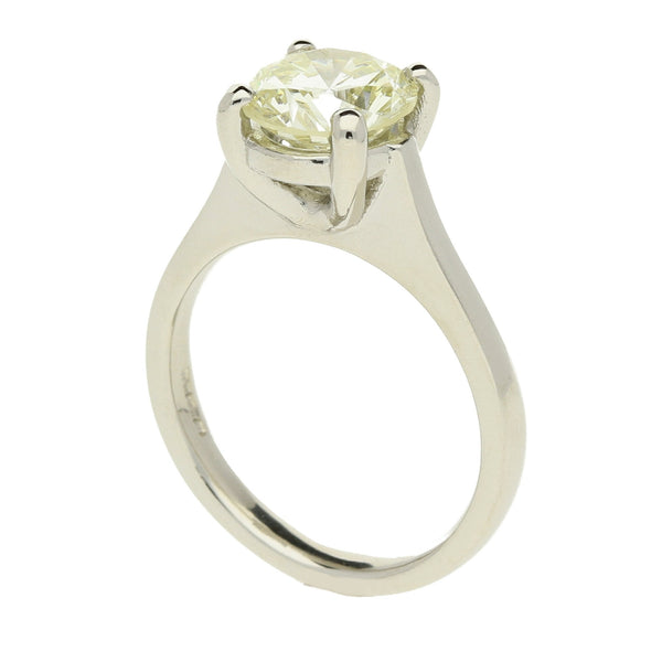 Platinum Diamond Engagement Ring - Certified - Size K - 2.00ct