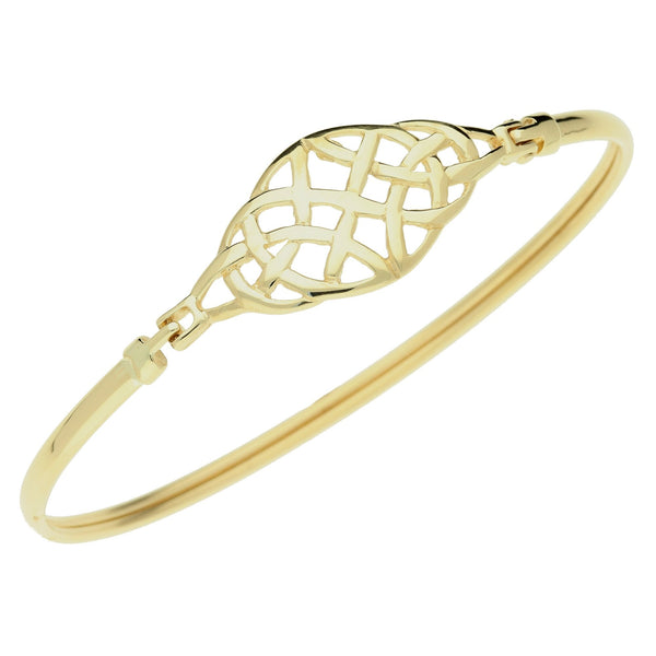 9ct Yellow Gold Celtic Bangle - 6.1g