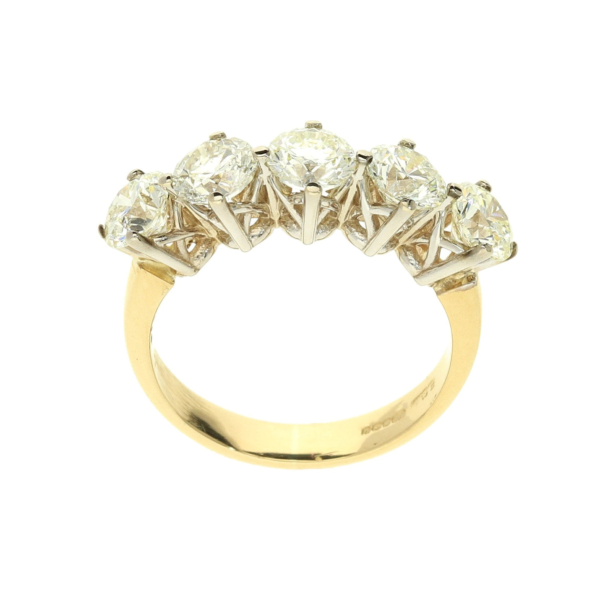 14ct Yellow Gold 5 Stone Diamond Ring - 1.85ct