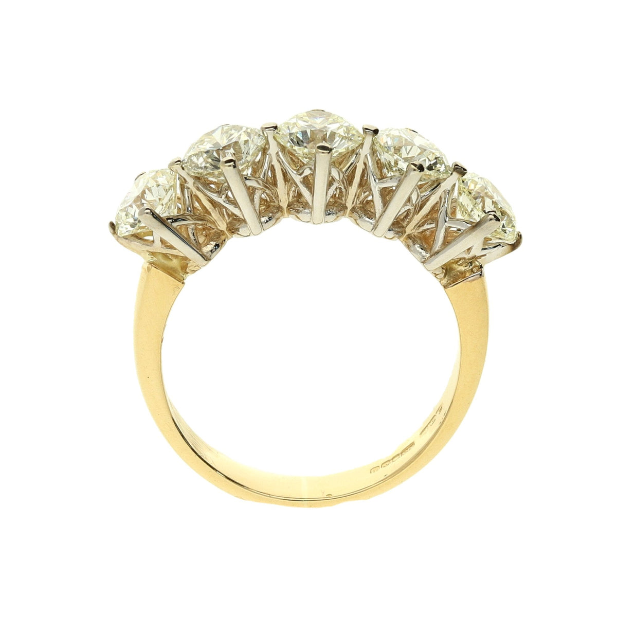 14ct Yellow Gold 5 Stone Diamond Ring - 1.85ct