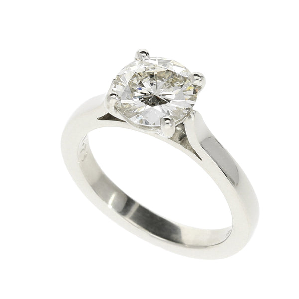 1.71ct Platinum Engagement Ring -  Size M - Certified