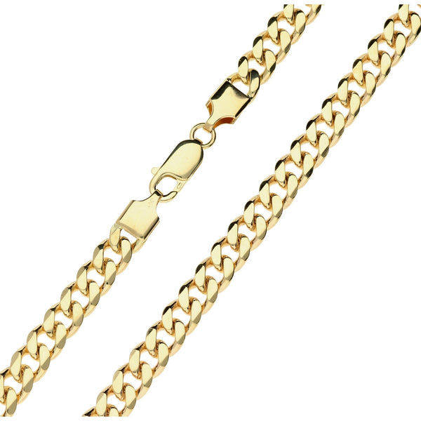 22 inch 9ct Yellow Gold Heavy Curb Chain - 45.2g