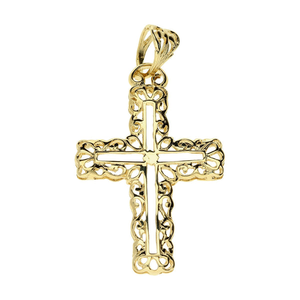 9ct Yellow Gold Celtic Style Cross - 4.3g