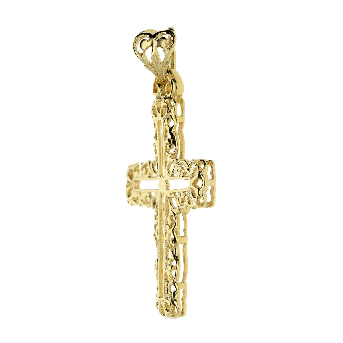 9ct Yellow Gold Celtic Style Cross - 4.3g