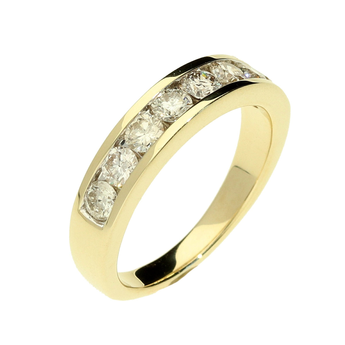 14ct Yellow Gold Diamond Half Eternity Ring - 1.00ct