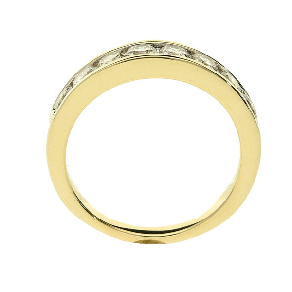 14ct Yellow Gold Diamond Half Eternity Ring - 1.00ct