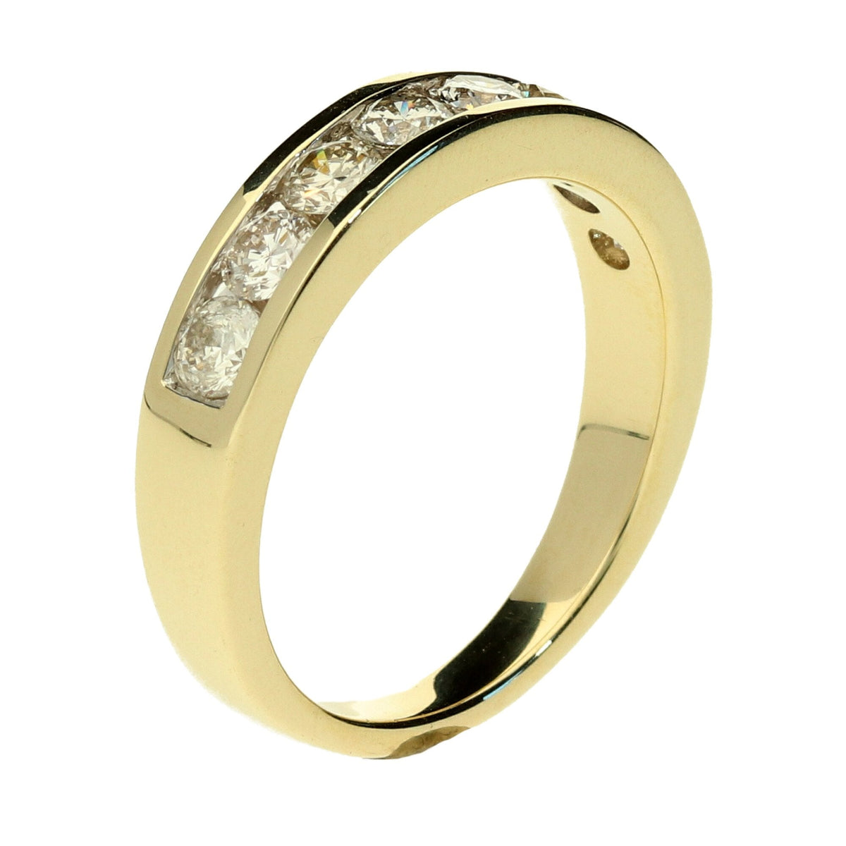 14ct Yellow Gold Diamond Half Eternity Ring - 1.00ct