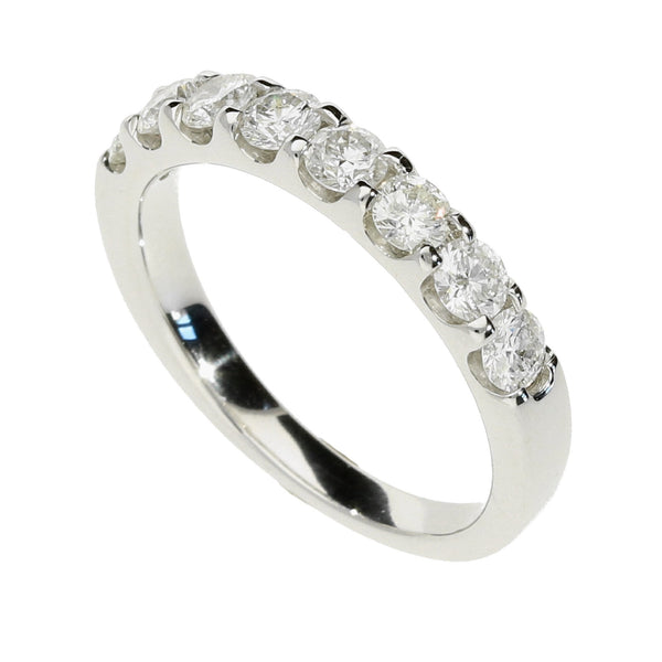 14ct White Gold Diamond Half Eternity Ring - 1.00ct 'Claw-Set'