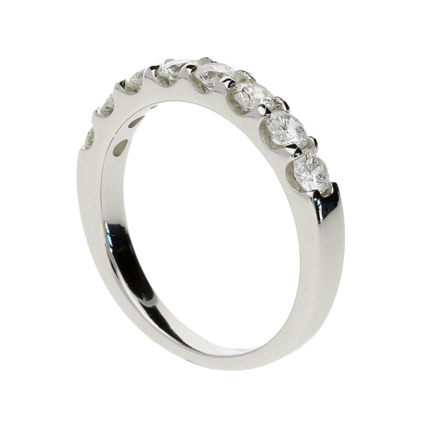 14ct White Gold Diamond Half Eternity Ring - 1.00ct 'Claw-Set'