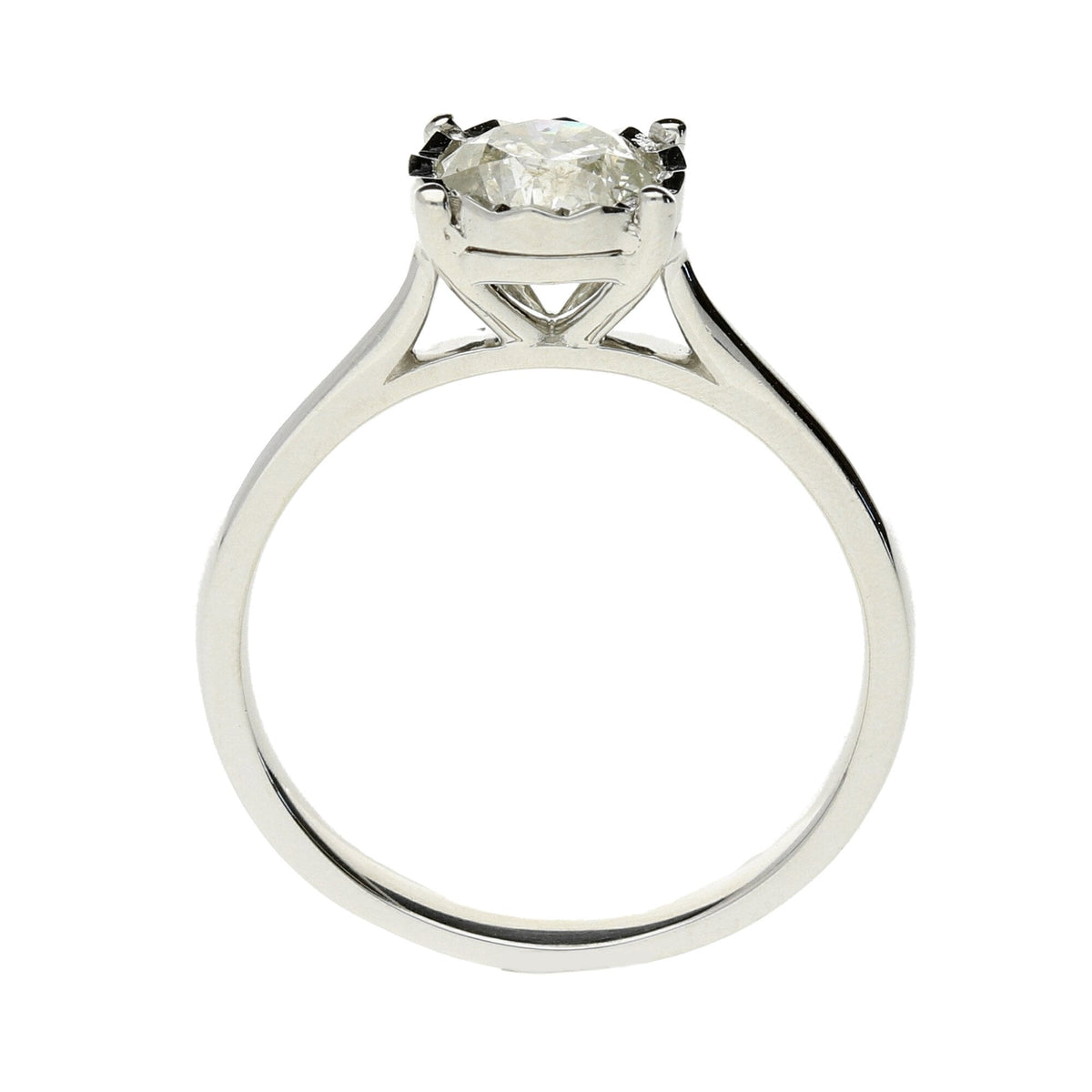 14ct White Gold Illusion Set Diamond Engagement Ring - 1.00ct