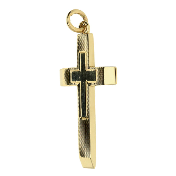 9ct Yellow Gold Small Cross - 3.4g