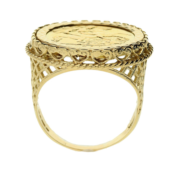 1904 Gold Half Sovereign Ring - 9.7g