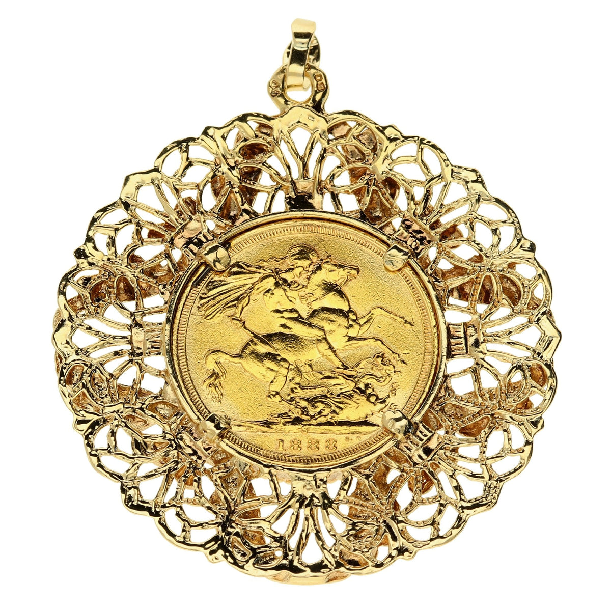 1888 Gold Full-Sovereign Pendant - 17.3g