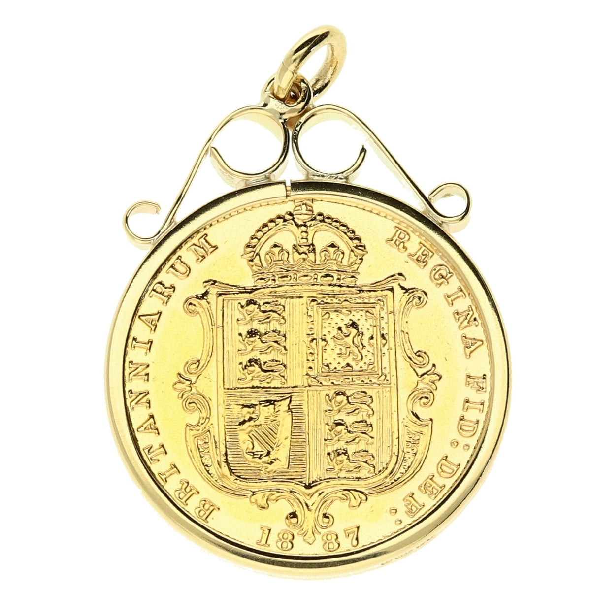 1887 Queen Victoria Half-Sovereign Pendant - 5.0g