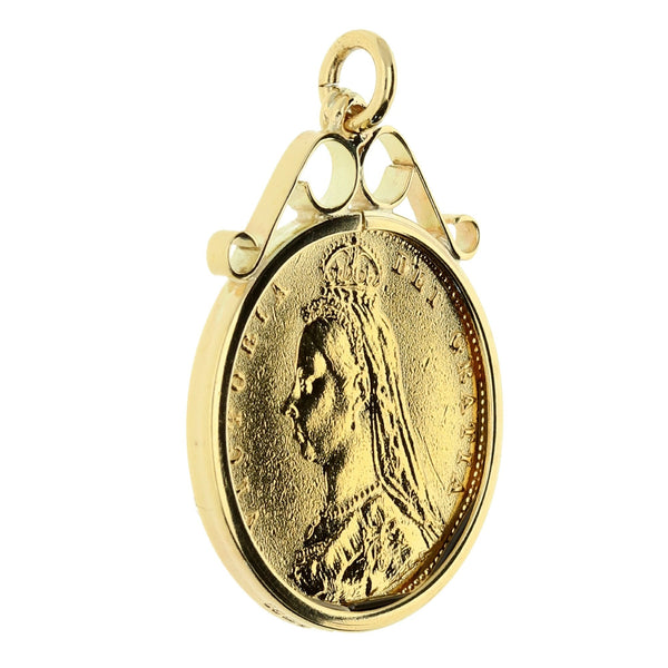 1887 Queen Victoria Half-Sovereign Pendant - 5.0g
