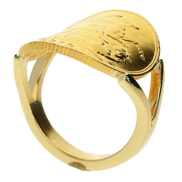 1910 Full Bent-Over Sovereign Ring - 11.0g