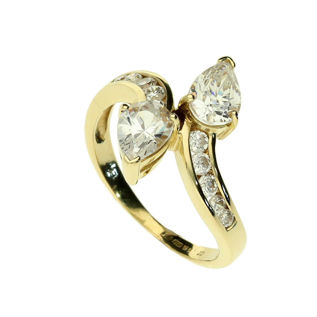 9ct Gold Cubic Zirconia Dress Ring - 3.2g