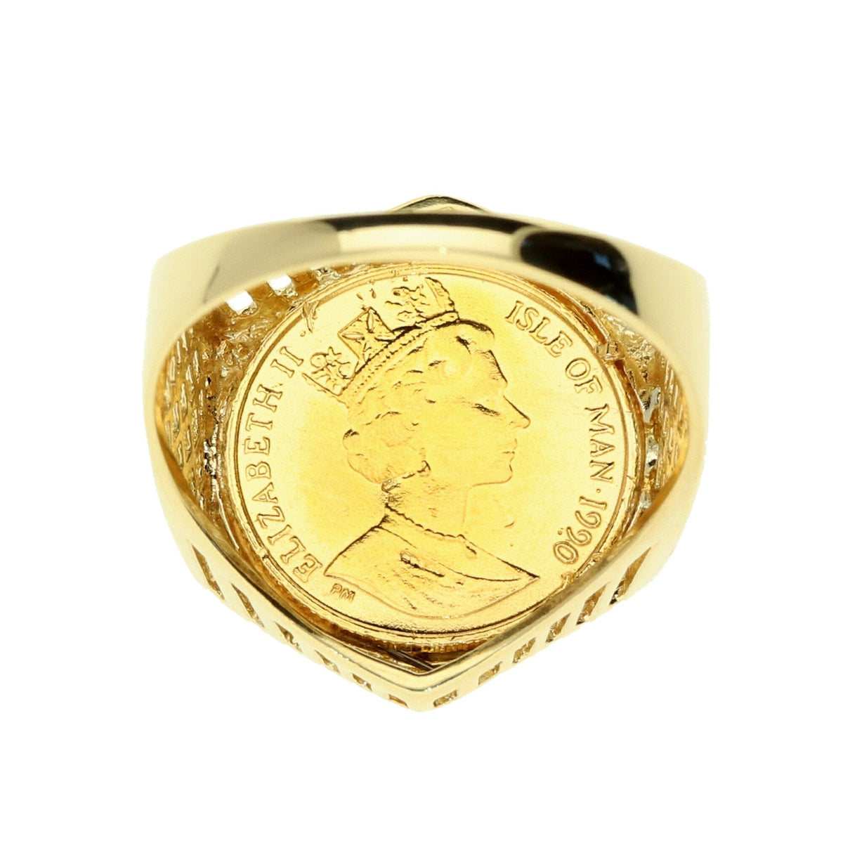1/20 Ounce Isle of Man Angel Gold Coin Ring