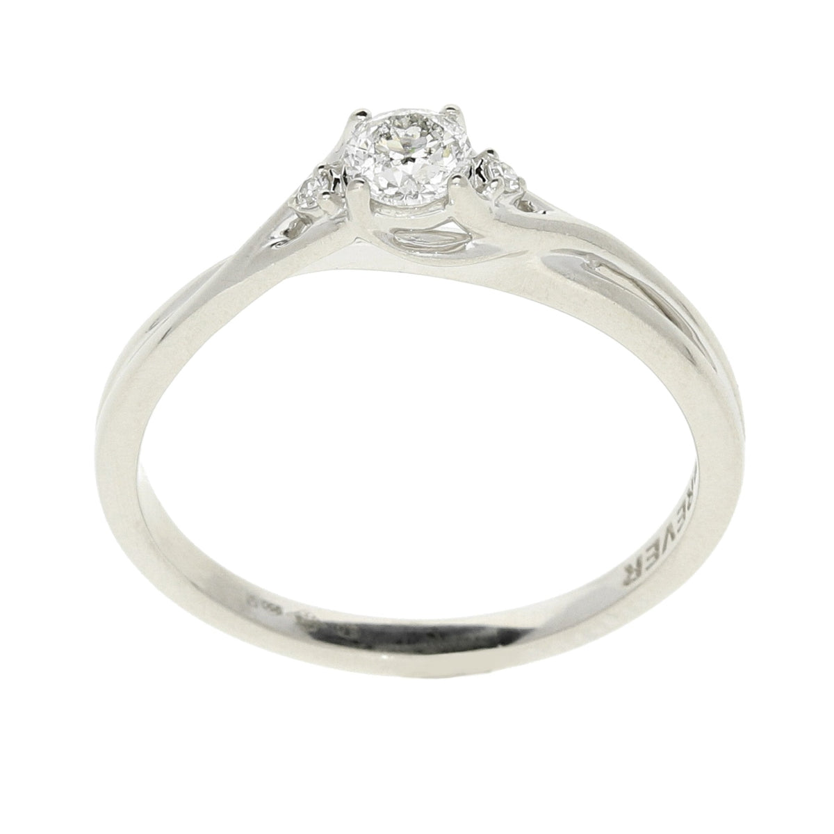 Platinum Certified Diamond Engagement Ring - 0.30ct