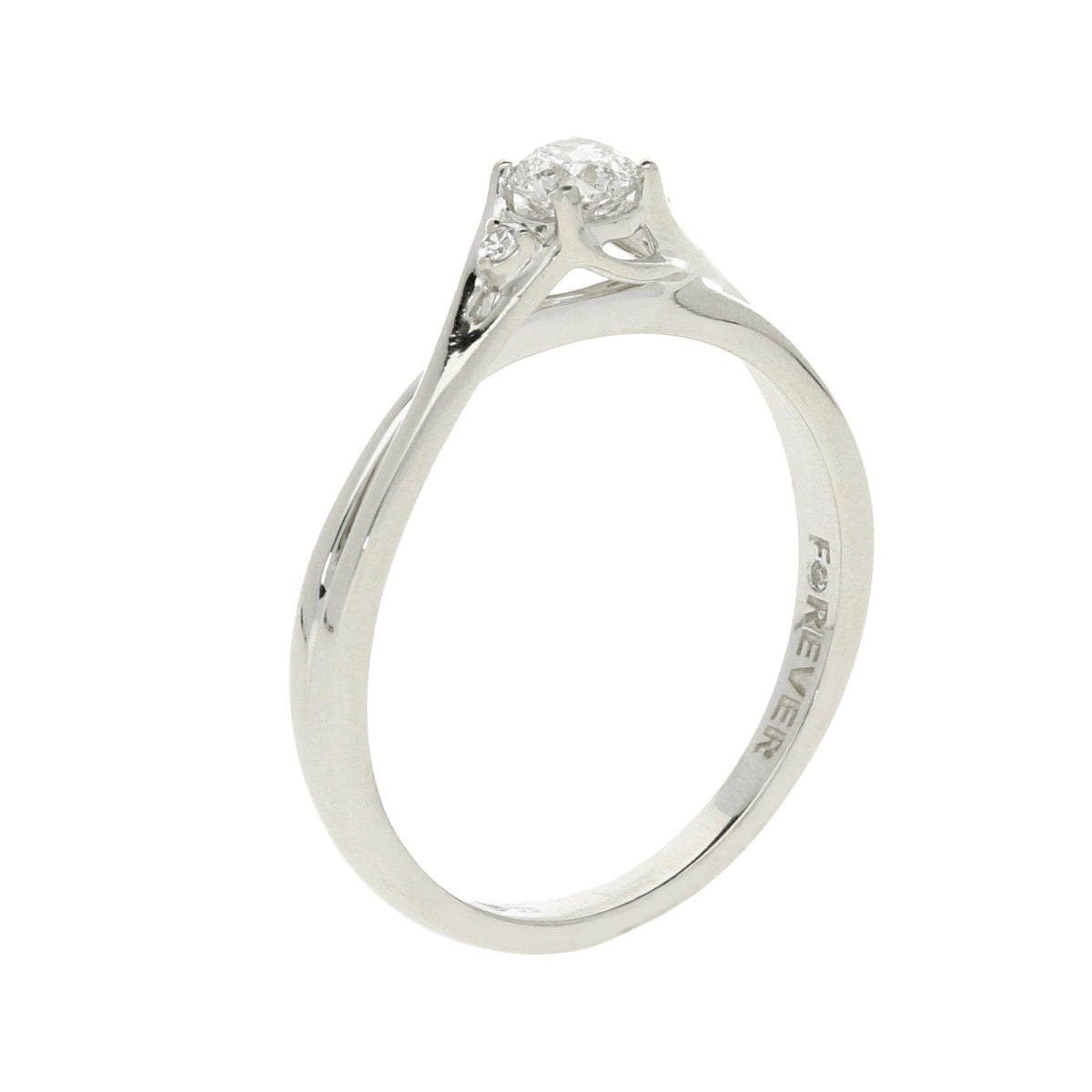Platinum Certified Diamond Engagement Ring - 0.30ct