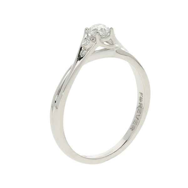 Platinum Certified Diamond Engagement Ring - 0.30ct