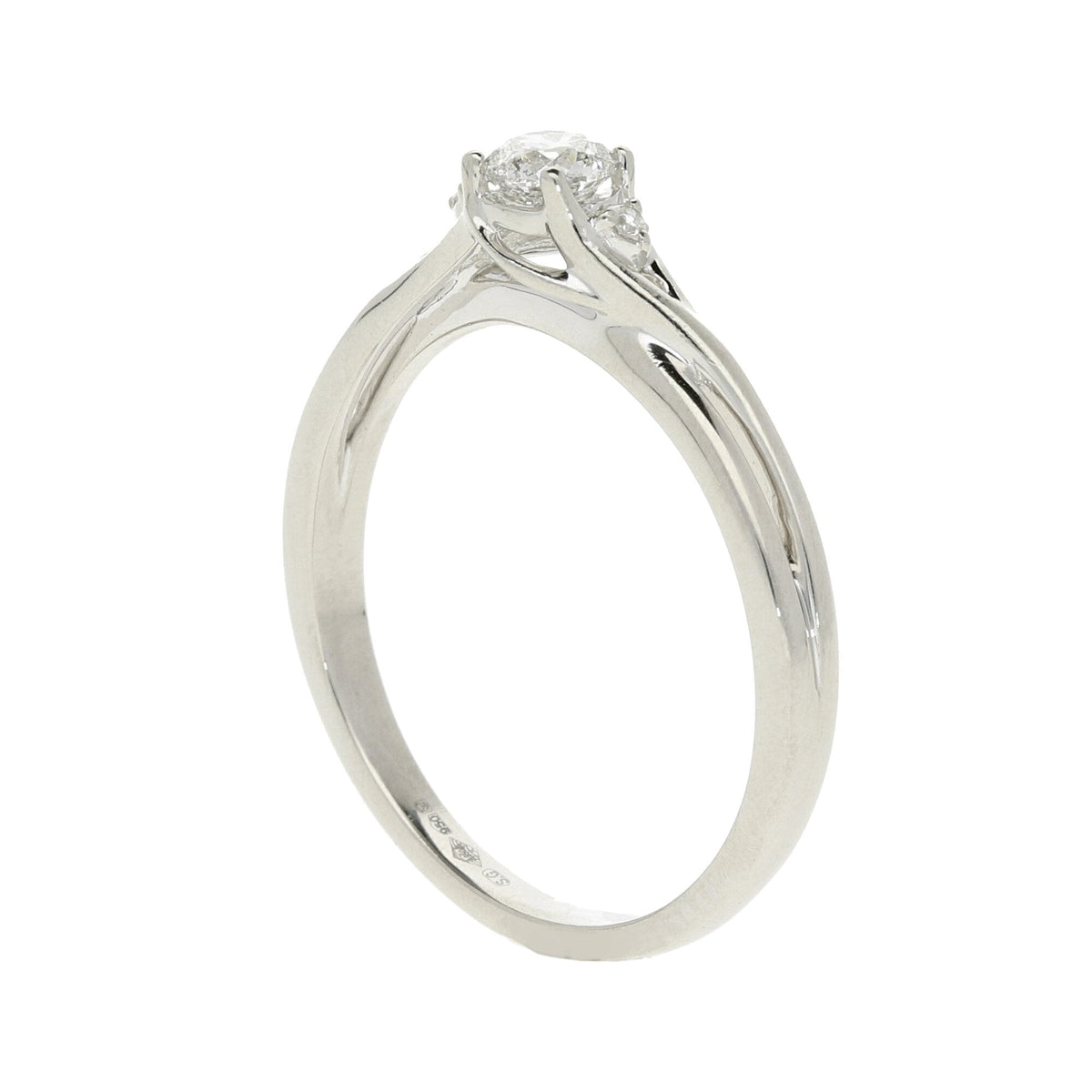 Platinum Certified Diamond Engagement Ring - 0.30ct