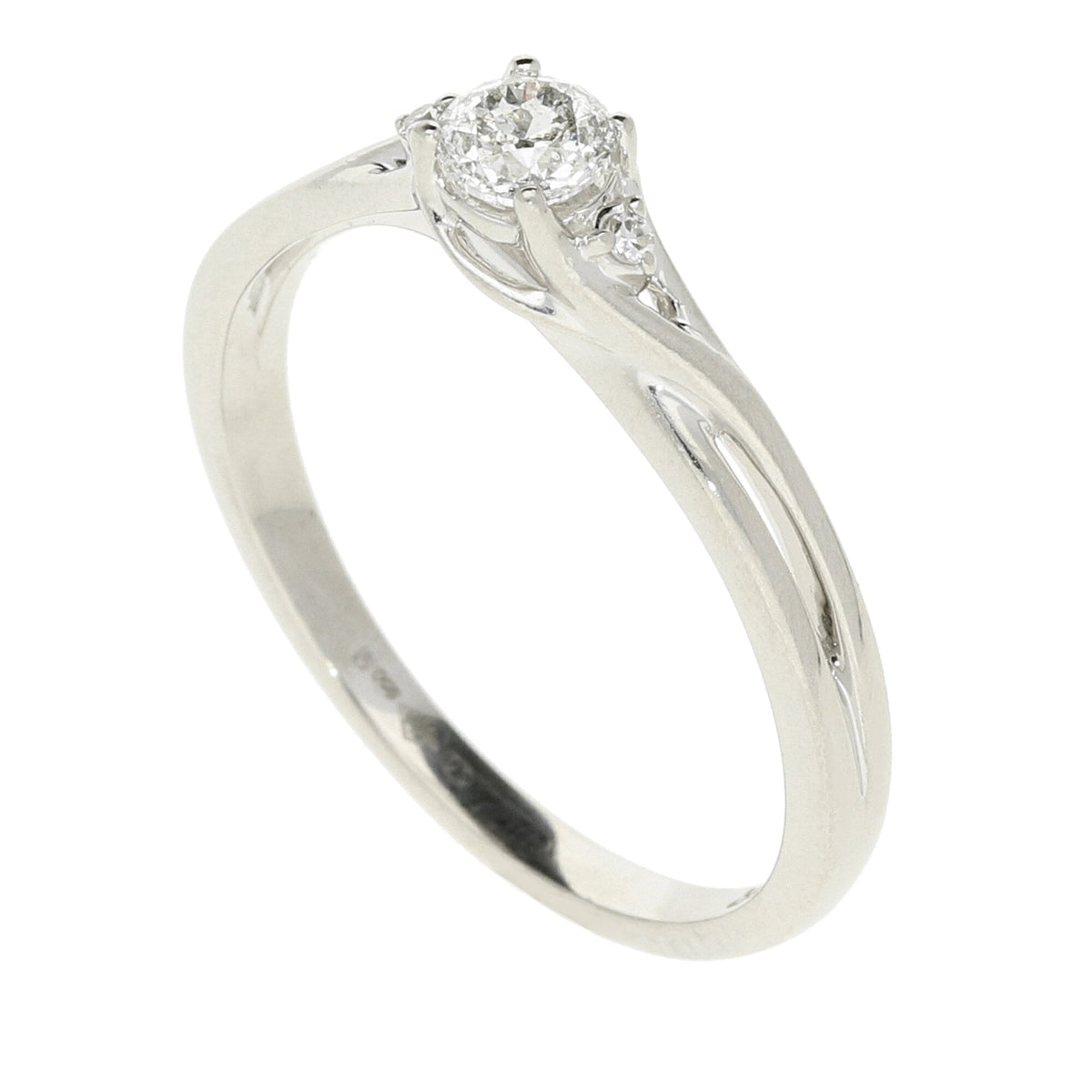 Platinum Certified Diamond Engagement Ring - 0.30ct