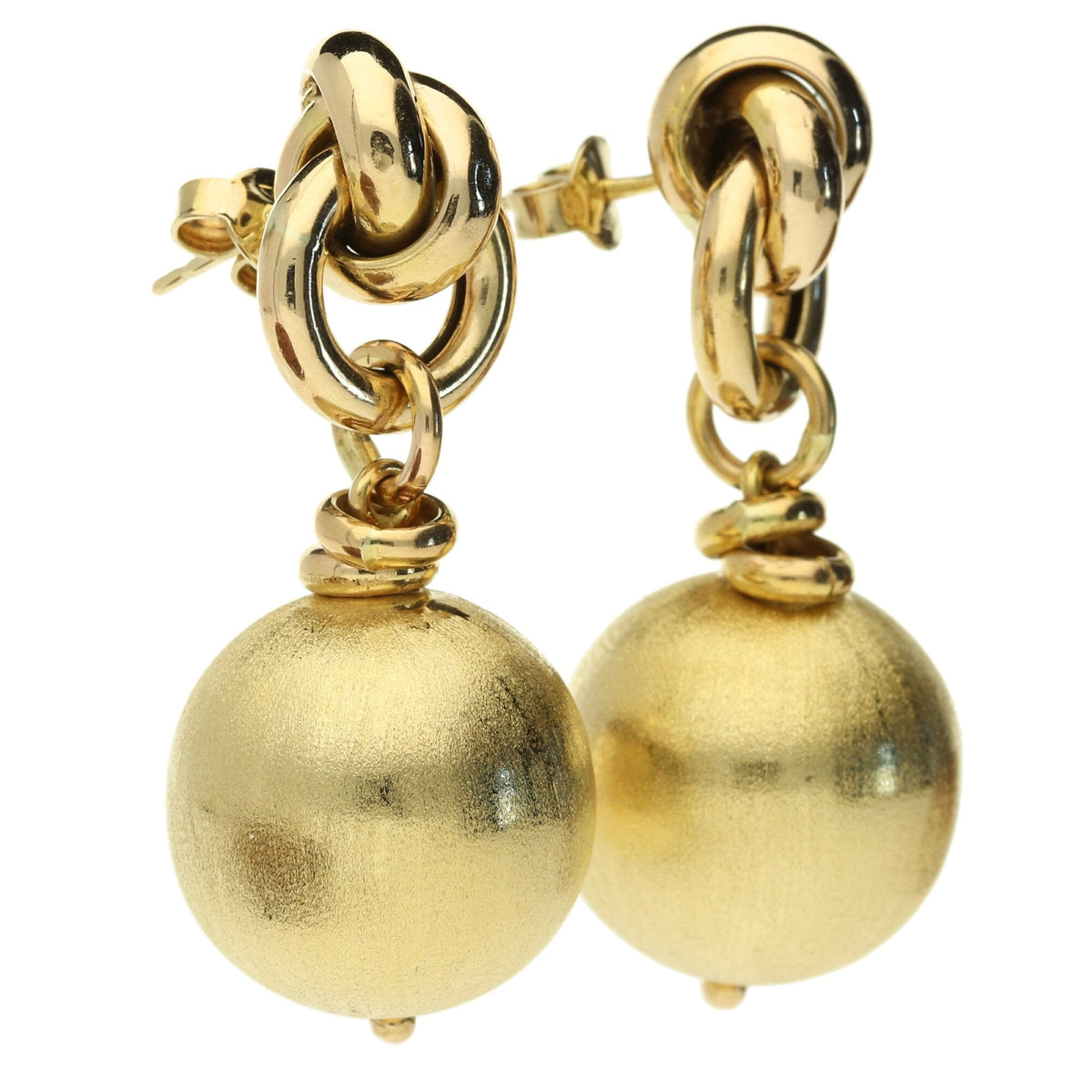 9ct Yellow Gold Large Drop Earrings - 13.4g