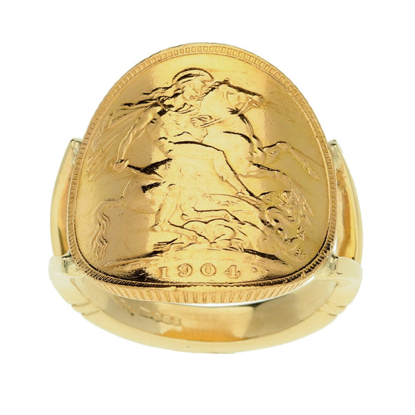 1904 Full Bent-Over Sovereign Ring - 10.9g