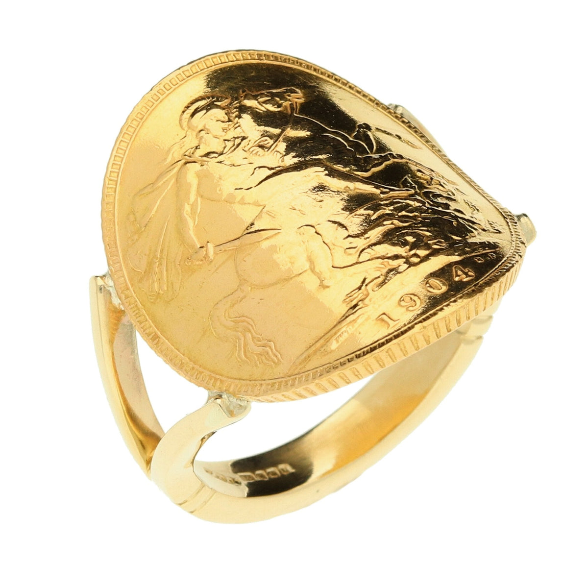1904 Full Bent-Over Sovereign Ring - 10.9g