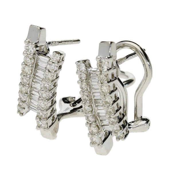 18ct White Gold Diamond Cluster Earrings - 0.39ct
