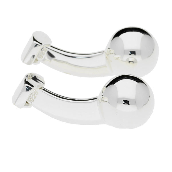 Silver Spherical Cufflinks - 24.8g